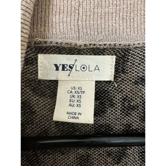Yes Lola Women Brown Cardigan XS - Picture 3 of 5